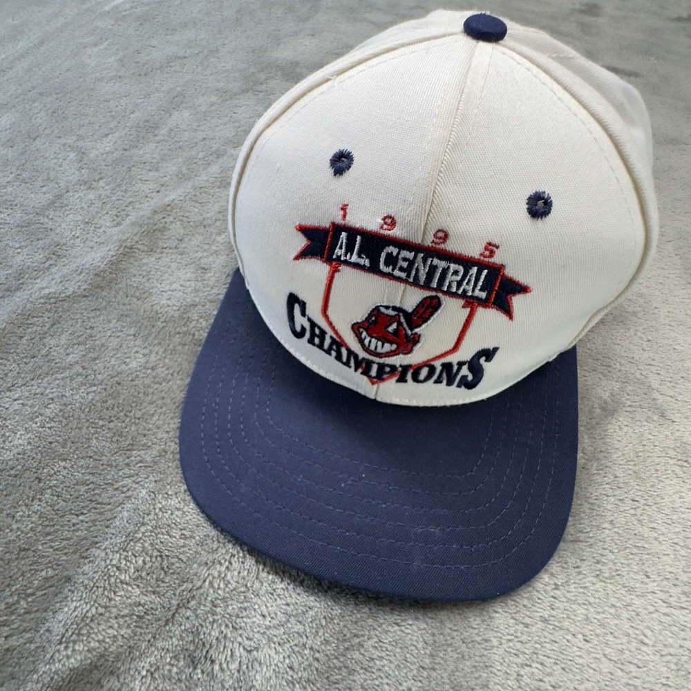 Vintage‎ 1995 Cleveland Indians AL Central Champions Snapback Hat Made in USA